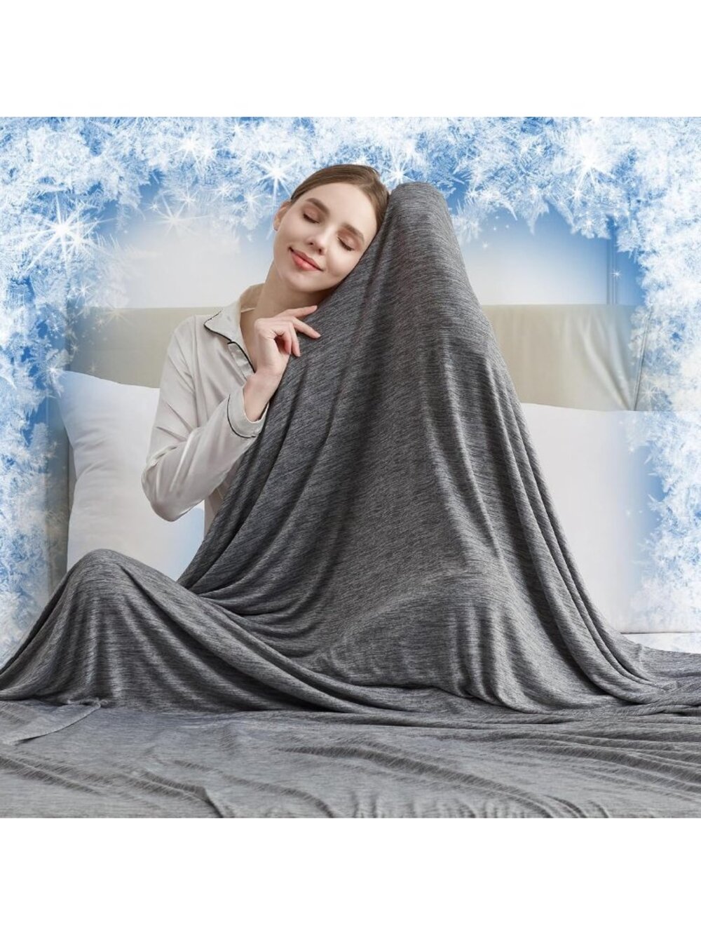 Cooling Blanket for Hot Sleepers - Lightweight, Breathable, Soft Summer Throw